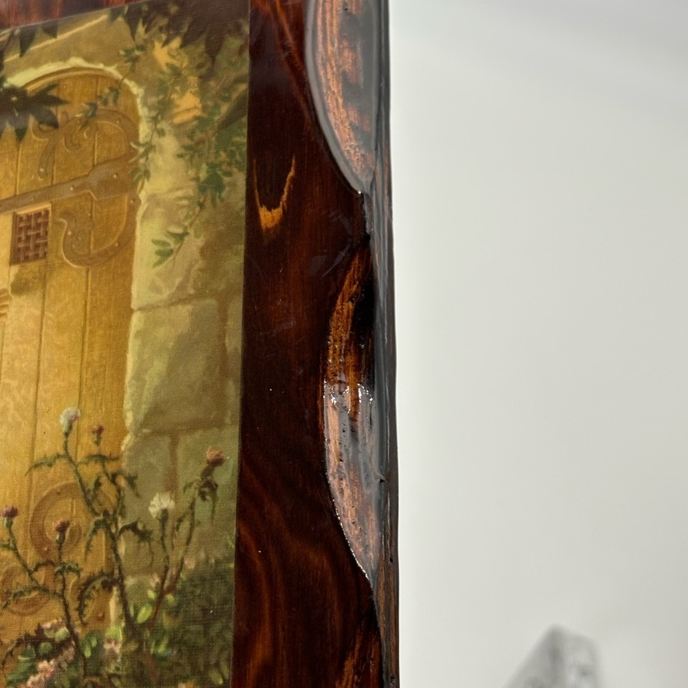 Vintage Lacquered Wood “Christ at Heart’s Door” Wall Art - Picture 10 of 10